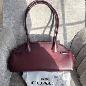 Coach Empire Carryall 34 Shoulder Bag- Merlot/Brass
